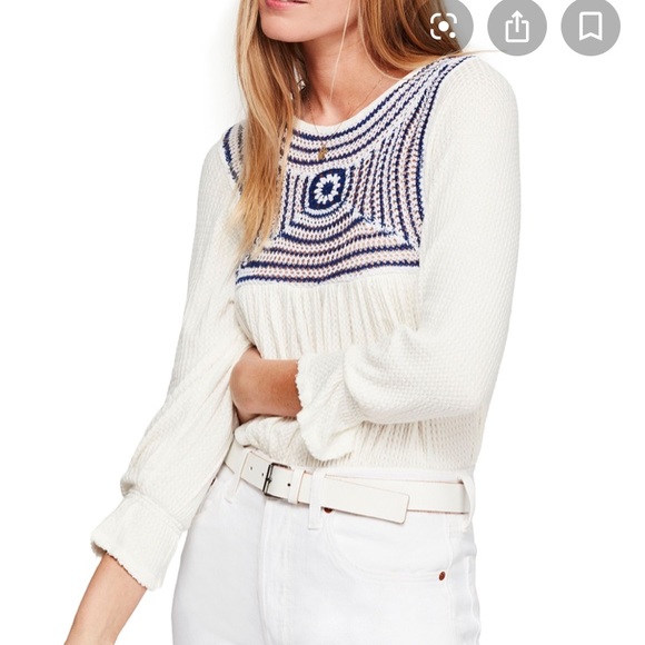 Free People Tops - NWT Free People Soul Mate Thermal Top Ecru Combo
